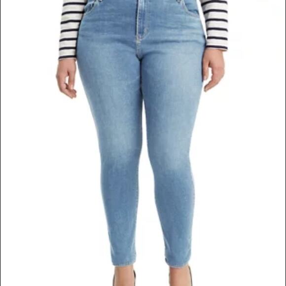 Levi’s 720 High Rise Super Skinny Azurite Jeans Silhouette Curve Modern 24W - Picture 1 of 5